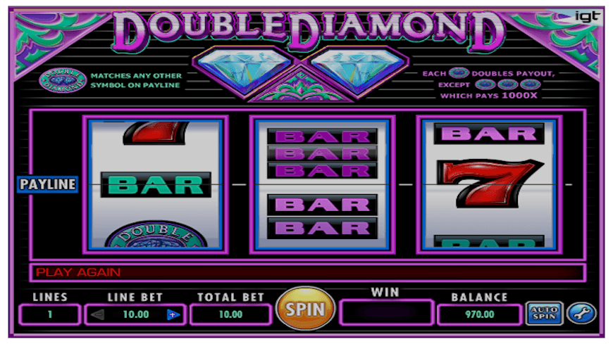 Double diamond slot machine odds